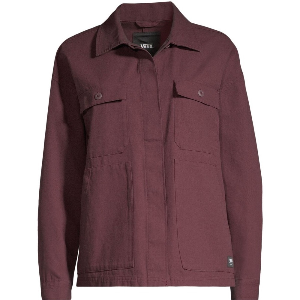 Vans Minette 100 % Cotton deep burgundy Shacket shirt unisex size medium